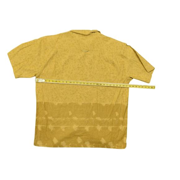 Y2K Bay Creek Men's 2XL Yellow Jute Shirt Short Sleeve Short Sleeve Baggy - Picture 4 of 6